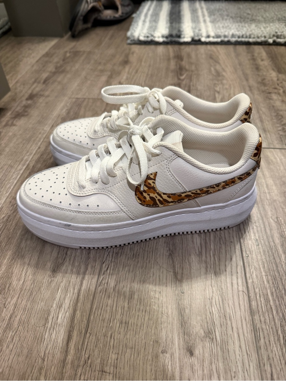 Nike Women's Court Vision Alta "Leopard" Platform Sneakers